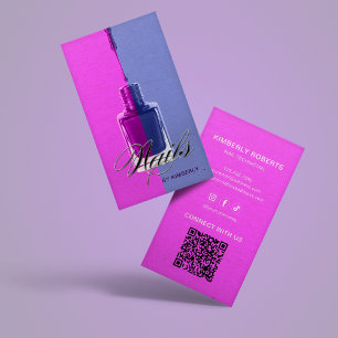 Carte de visite de technicienne en onglerie Rose M