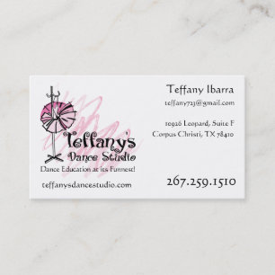 Carte de visite de Teffany's Dance Studio - Sur me
