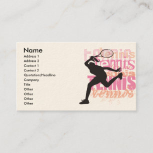 Carte de visite de tennis