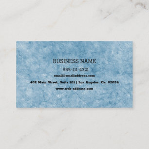 Carte de visite de texture recouverte bleue person