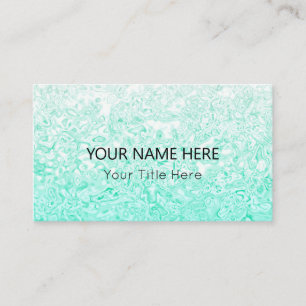 Carte de visite de texture Turquoise personnalisée