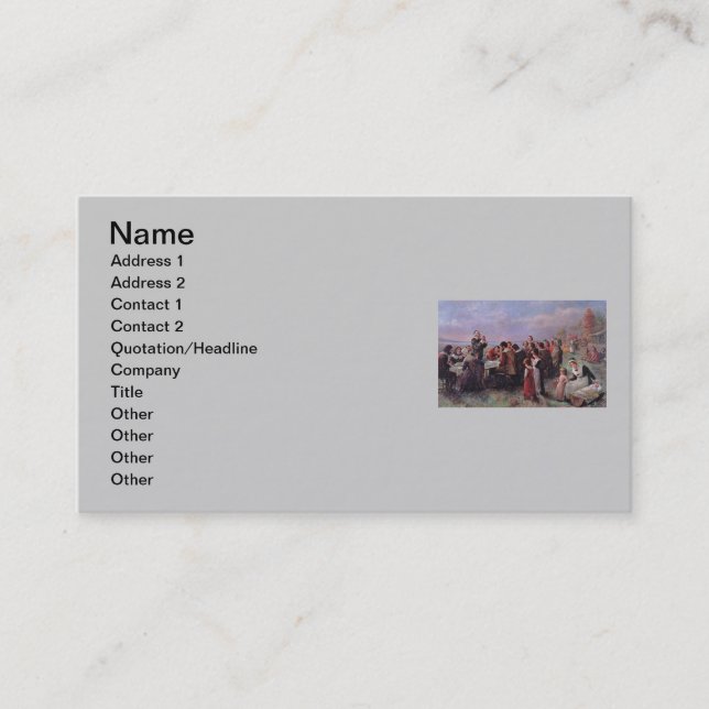 Carte de visite de Thanksgiving (Devant)