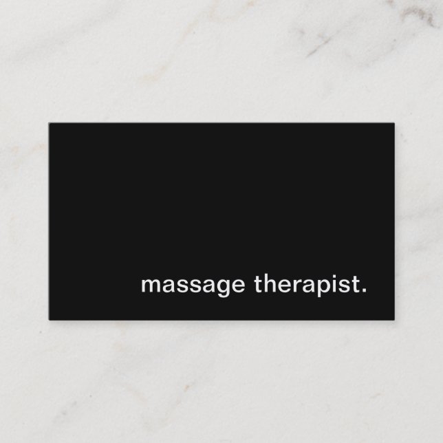 Carte de visite de thérapeute de massage (Devant)