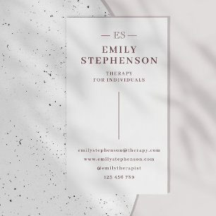 Carte de visite de thérapeute simple moderne