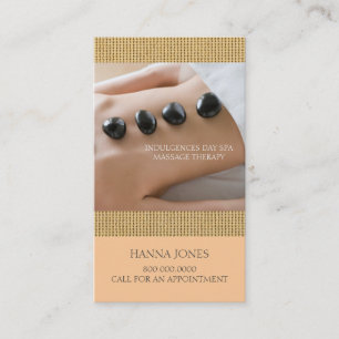 Carte de visite de thérapie de massage du spa   de