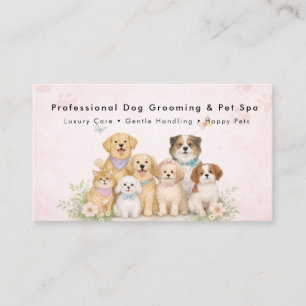 Carte de visite de toiletteur pour chiens à l'aqua
