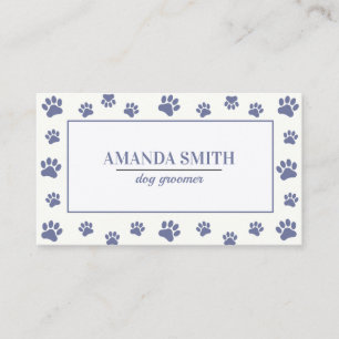 Carte de visite de toiletteur pour chiens aux empr