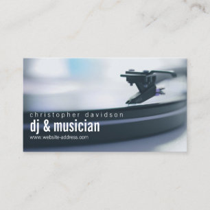 Carte de visite de Tourne-disque DJ personnalisé