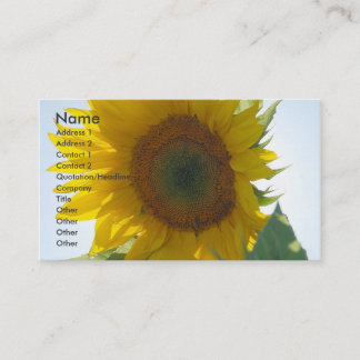 Carte de visite de tournesol