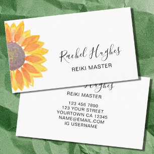 Carte de visite de tournesol Master Reiki