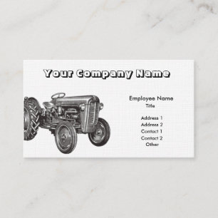 Carte de visite de tracteur