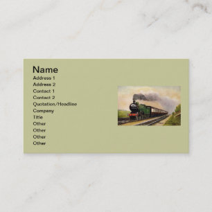 Carte de visite de train à vapeur