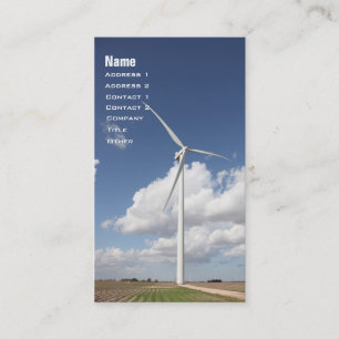 Carte de visite de turbine de vent