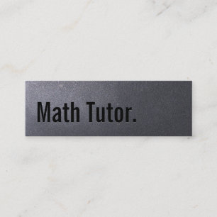 Carte de visite de tuteur de maths de noir de