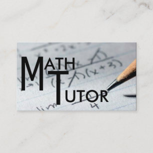 Carte de visite de tuteur en mathématiques