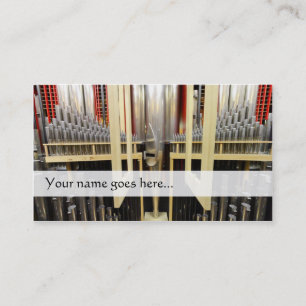 carte de visite de tuyaux d'organes - intérieur d'