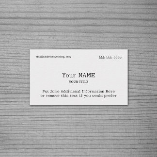 Carte de visite de type traditionnel