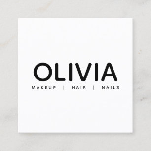 Carte de visite de typographie moderne noir blanc