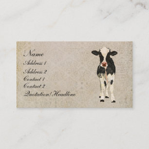 Carte de visite de vache à onyx et à