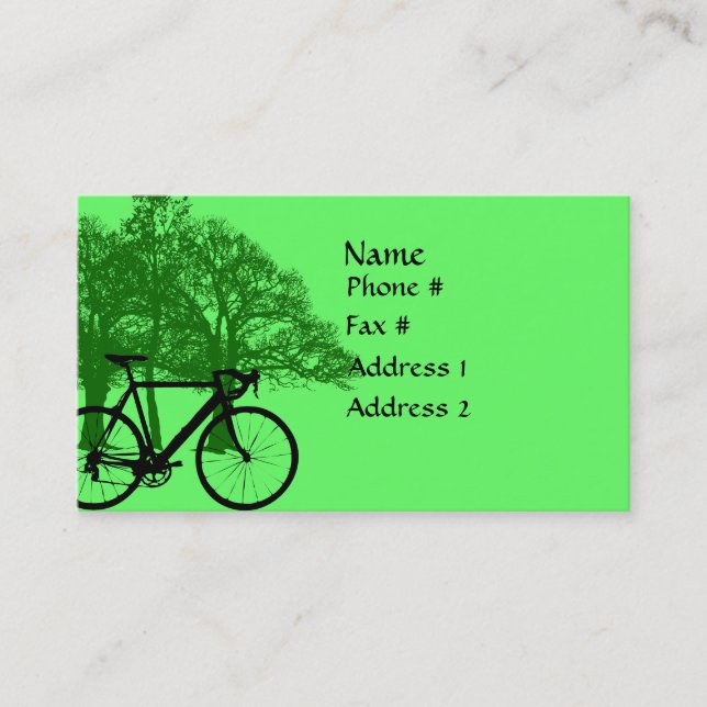 carte de visite de vélo (Devant)