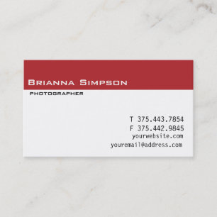 Carte de visite de vélo rouge et blanc
