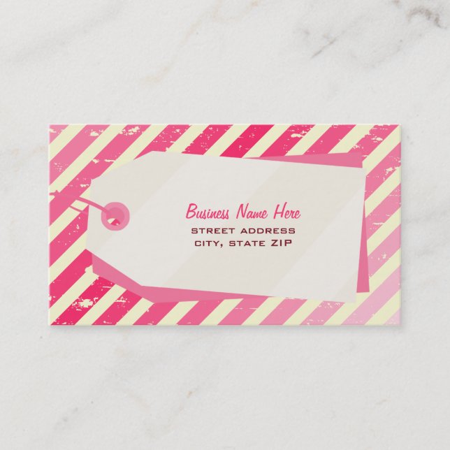 Carte de visite de vente au détail Ombre Stripes & (Devant)