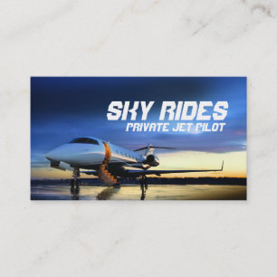 Carte de visite de vente de pilote d'avion à réa
