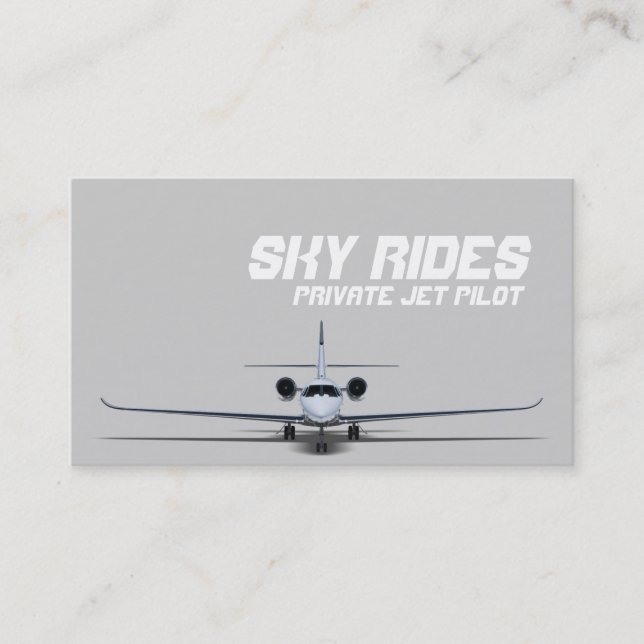 Carte de visite de vente de pilote d'avion à réact (Devant)