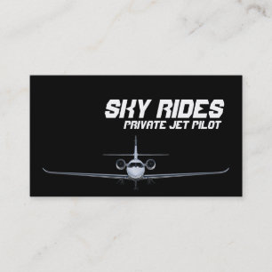 Carte de visite de vente de pilote d'avion à réact