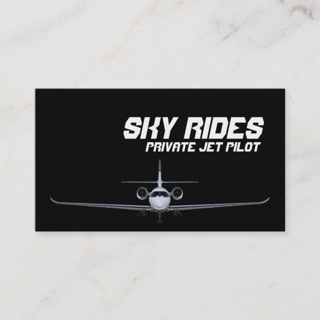 Carte de visite de vente de pilote d'avion à réact (Devant)