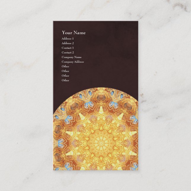 Carte de visite de verticale de mandala de (Devant)