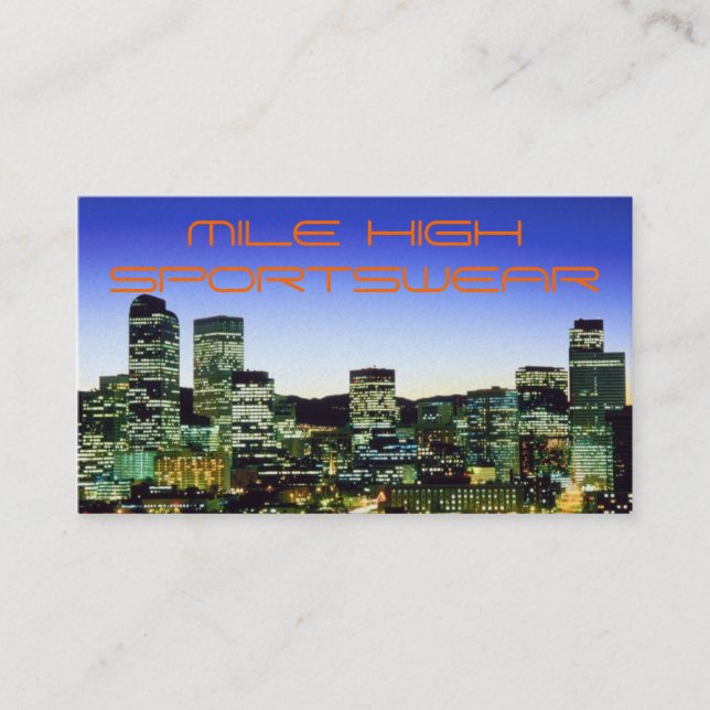 Carte de visite de vêtements de sport (Devant)