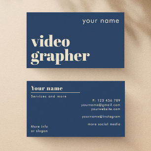 Carte de visite de vidéaste réalisateur vidéo