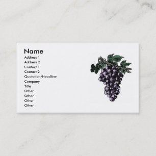 Carte de visite de vignes de raisin
