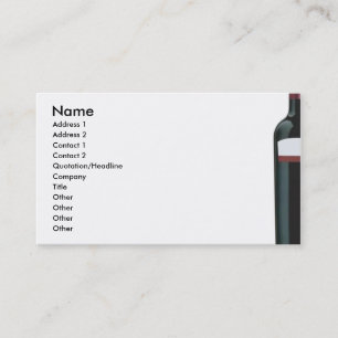 Carte de visite de vin