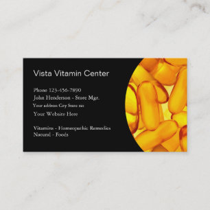 Carte de visite de vitamines