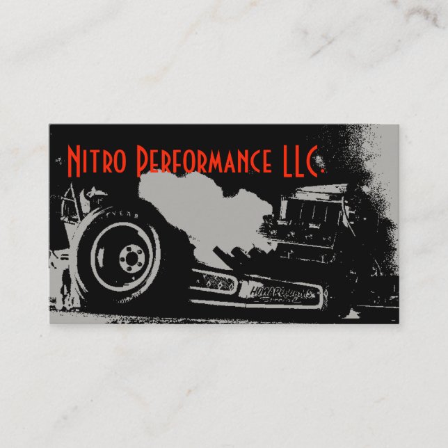 Carte de visite de voiture à moteur gonflé (Devant)