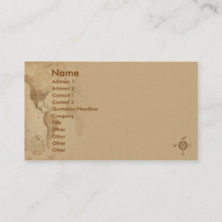 Carte de visite de voyage