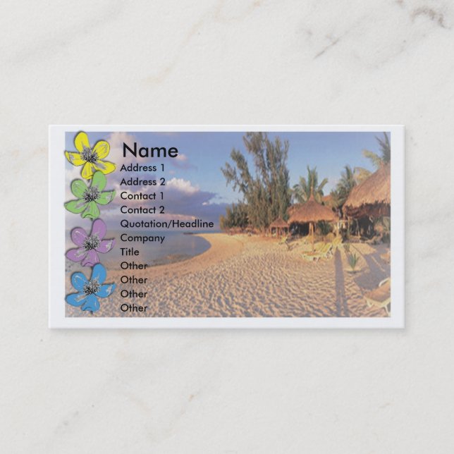 Carte de visite de voyage (Devant)