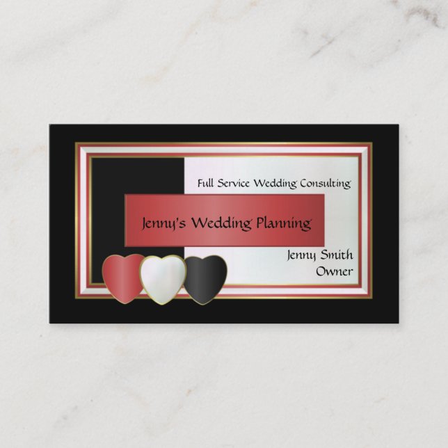 Carte de visite de wedding planner (Devant)