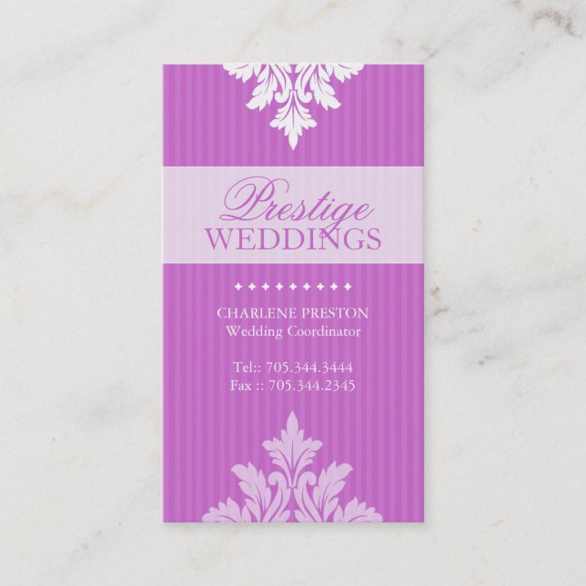CARTE DE VISITE DE WEDDING PLANNER (Devant)