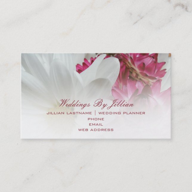 Carte de visite de wedding planner (Devant)