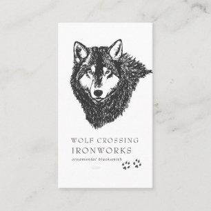Carte de visite de Wolf de croquis vintage