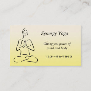 Carte de visite de yoga