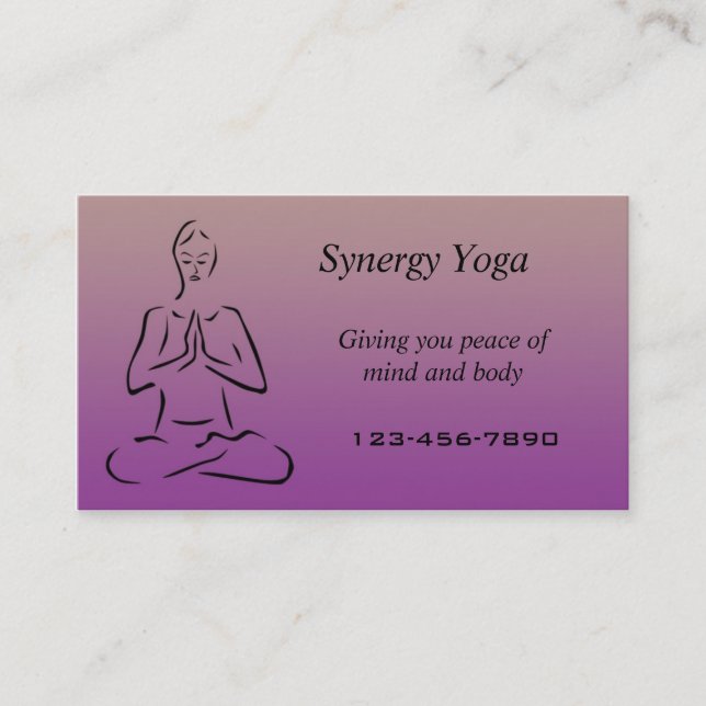 Carte de visite de yoga (Devant)