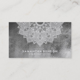 Carte de visite de yoga avec logo de fleur de lotu