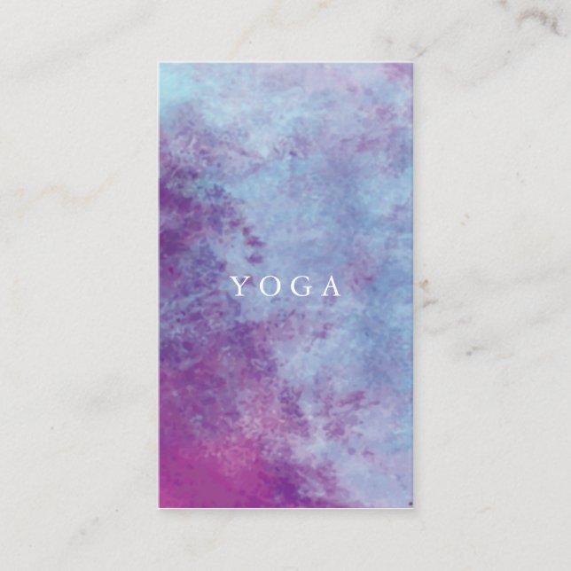 Carte de visite de yoga d'aquarelle (Devant)