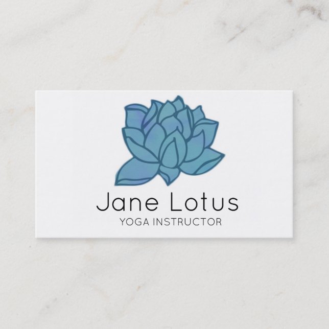 Carte de visite de yoga de Lotus (Devant)