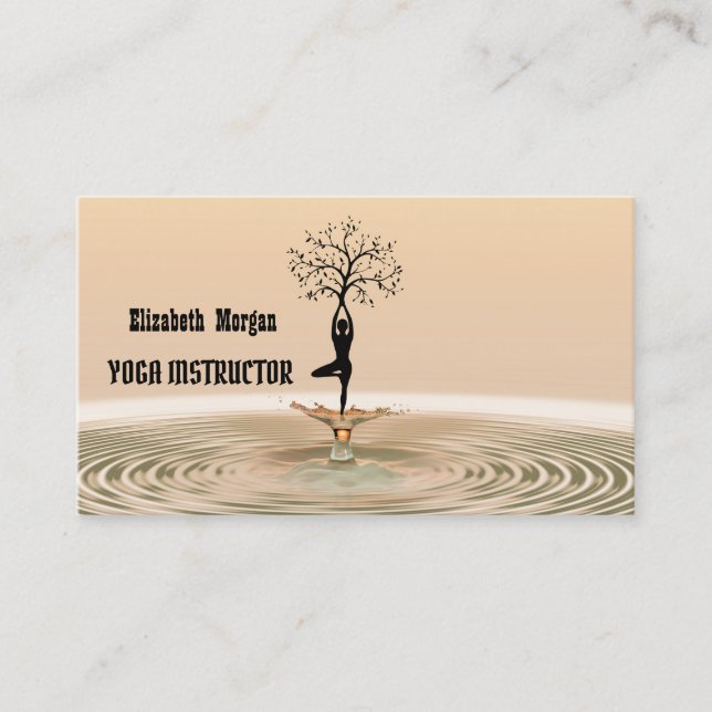 Carte de visite de yoga moderne et élégant (Devant)