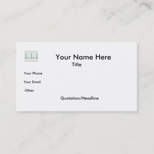 Carte de visite d'ECG (Devant)